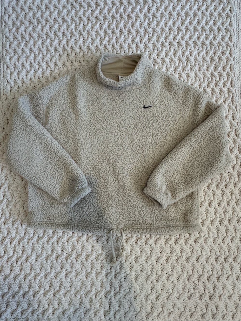 Nike Cream Sherpa Pullover Sweater